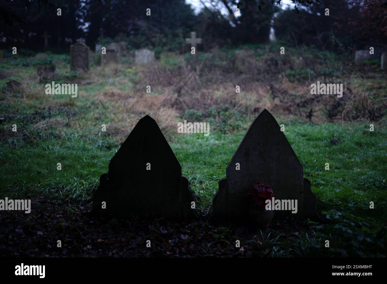 Churchyard Bawdsey Suffolk Stock Photo