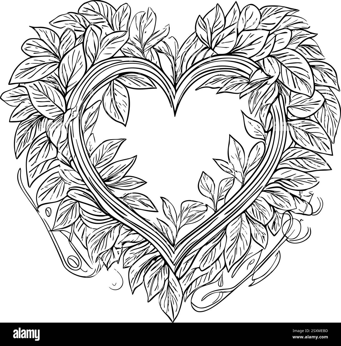 Heart sketch vintage Cut Out Stock Images Pictures Alamy