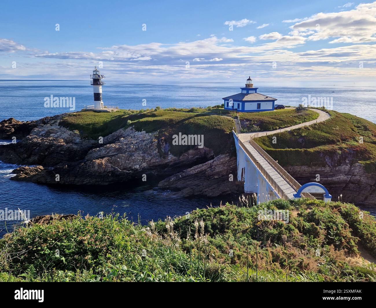 Faro de Ribadeo, Lugo, Spain - Smartphone Captured Stock Image