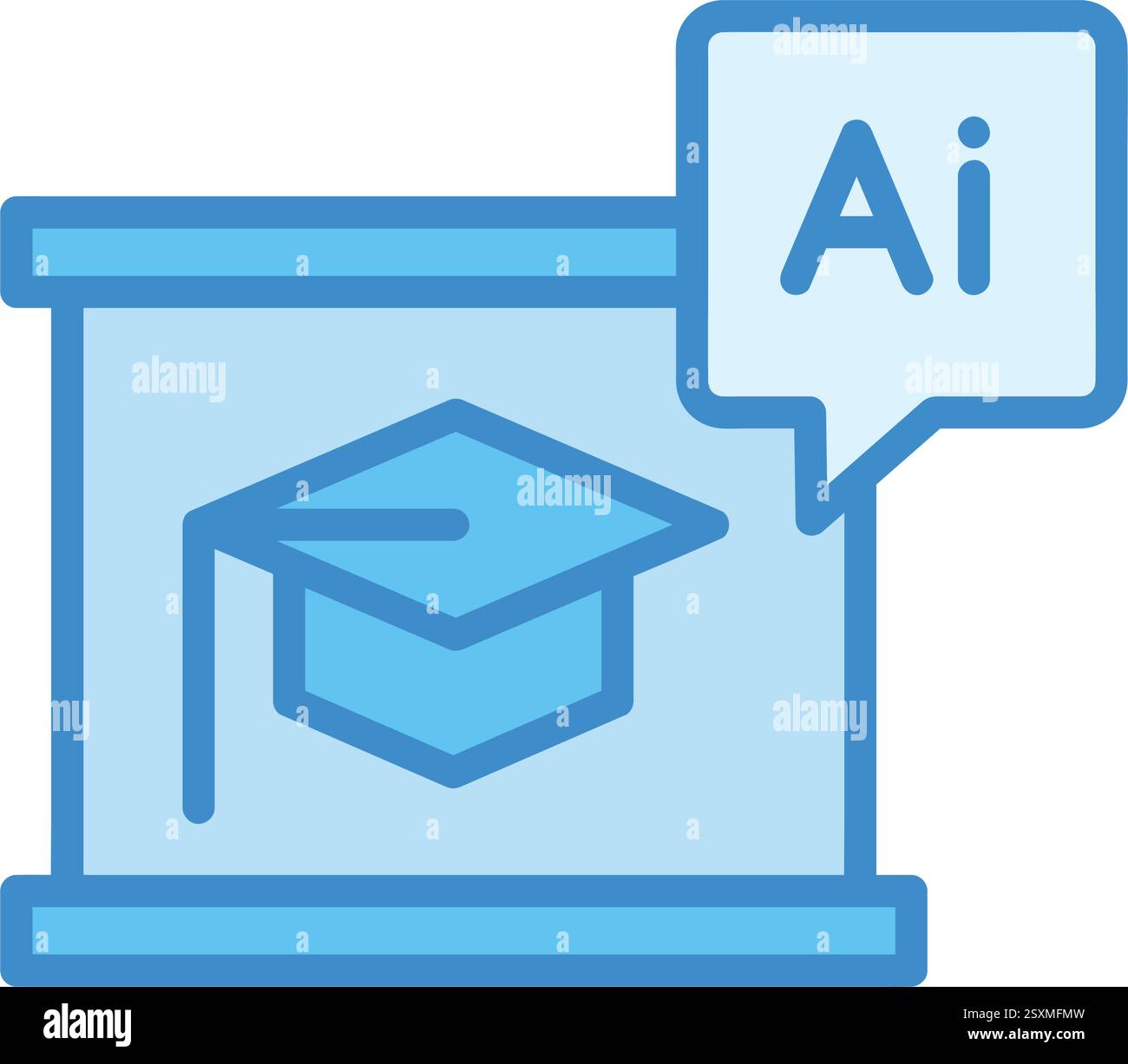 AI in Education graduation board icon Stock Vector Image & Art - Alamy