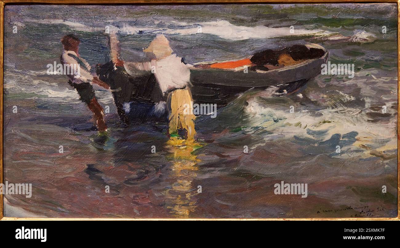 Oil on canvas by joaquin sorolla hi-res stock photography and