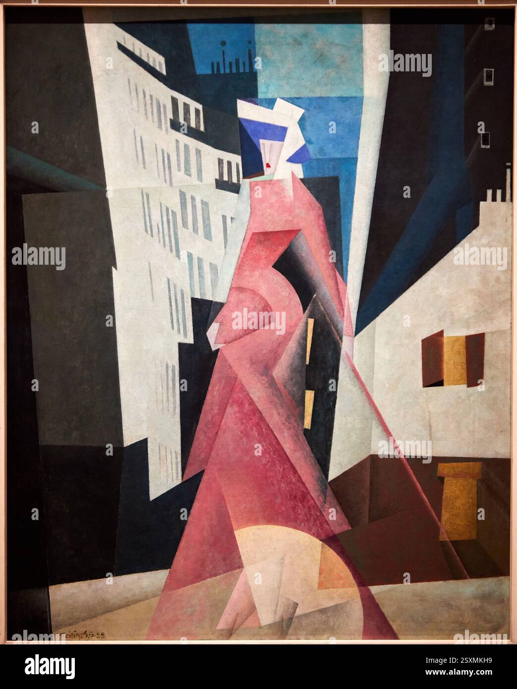The Lady in Mauve, 1922, Lyonel Feininger (1871-1956), Thyssen Bornemisza Museum, Madrid, Spain, Europe Stock Photo