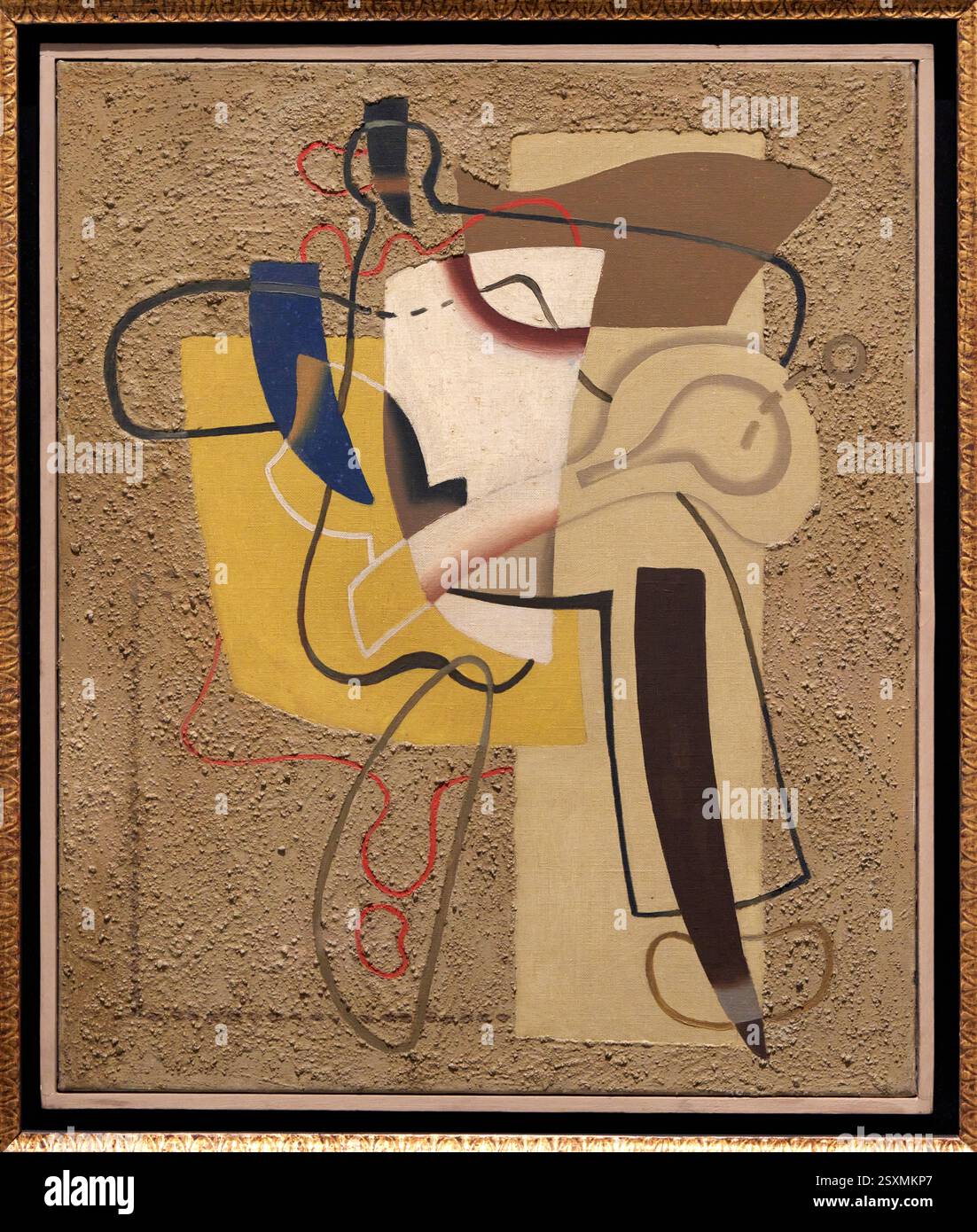 Tennis Player on Yellow, 1933, Willi Baumeister (Stuttgart, Alemania, 1889 - 1955) Stock Photo