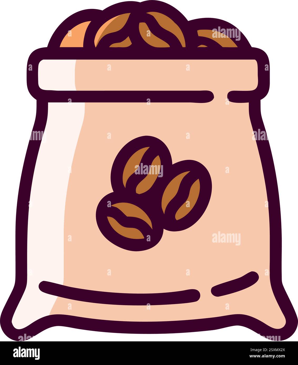 Coffee culture beans in sack icon Stock Vector Image & Art - Alamy