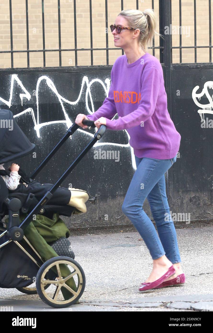 Nicky Hilton Rothschild and daughter Lily Grace out in New York City ...