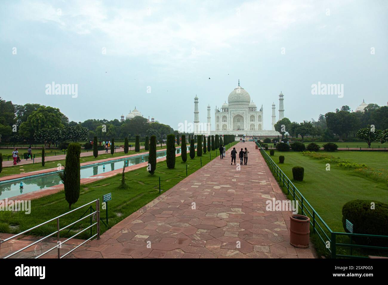 Agra Uttar Pradesh India 8 6 2022 Taj Mahal Area Tourists And agra-uttar-pradesh-india-8-6-2022-taj-mahal-area-tourists-and