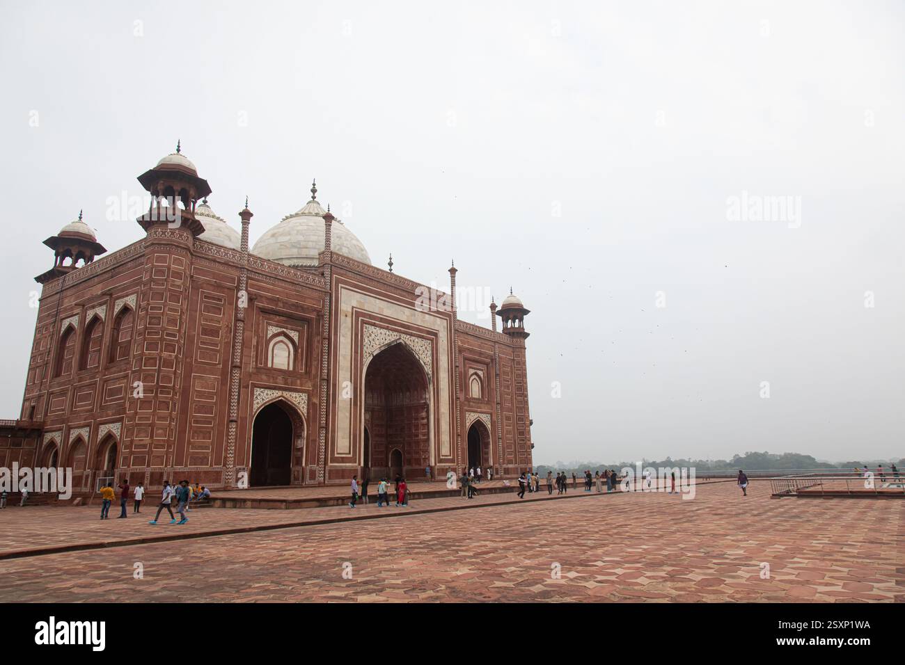 Agra Utter Pradesh India 8 6 2022 Taj Mahal Area Tourist And agra-utter-pradesh-india-8-6-2022-taj-mahal-area-tourist-and