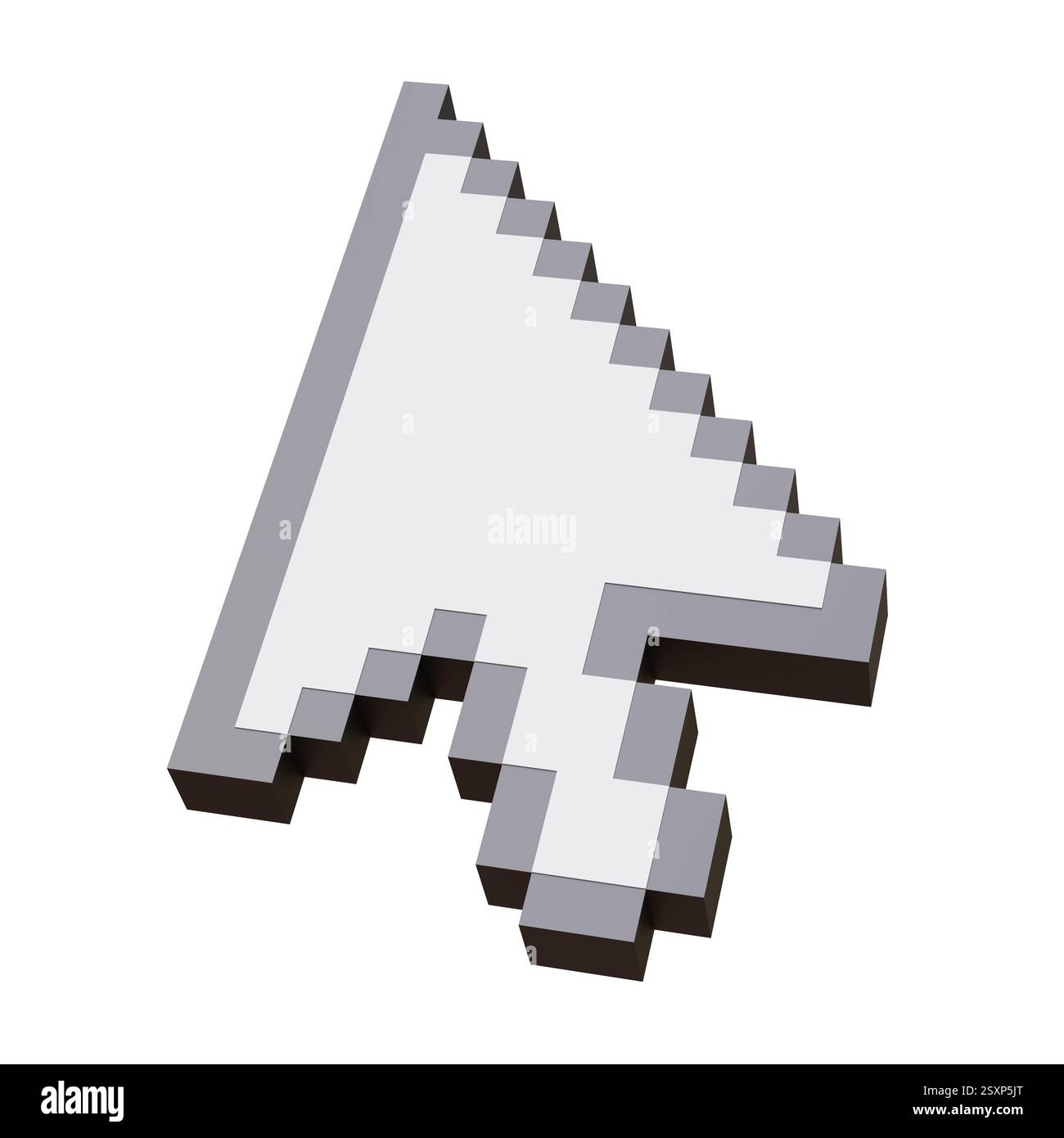 Mouse cursor arrow isolated on white, Computer click pointer icon, 3d ...