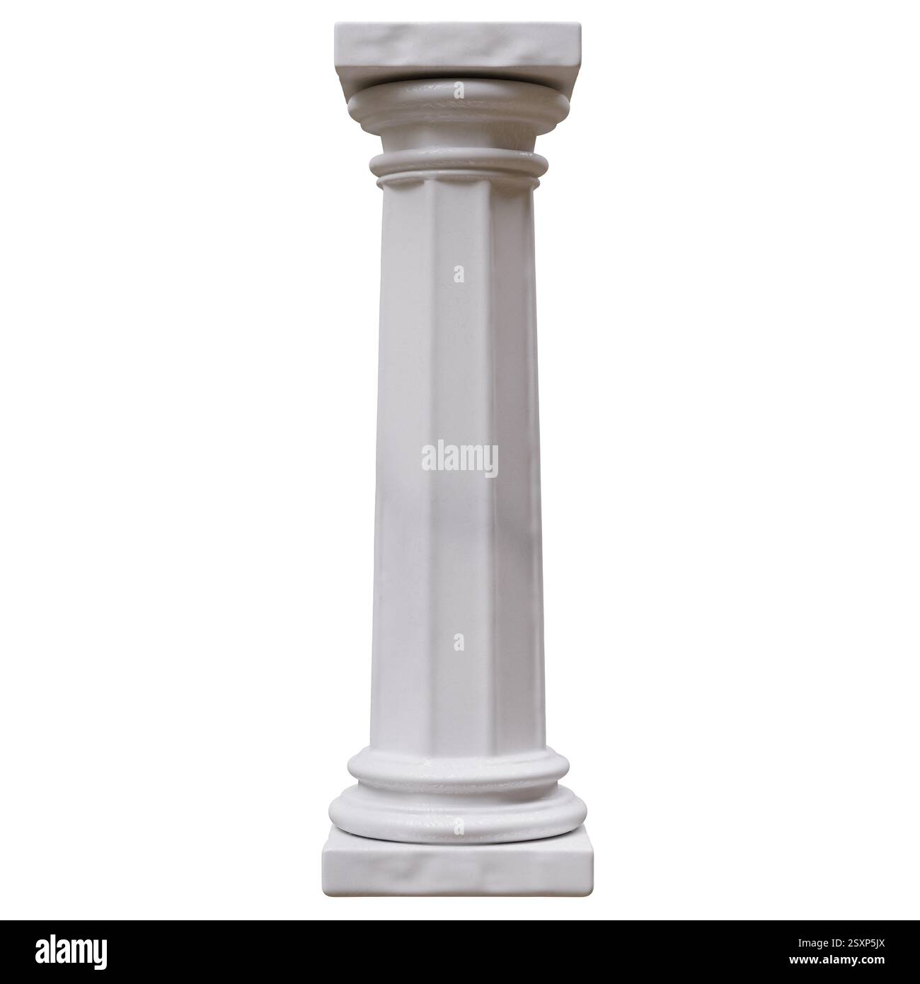 Marble pillar column ancient Greek isolated on white, 3d render Stock ...