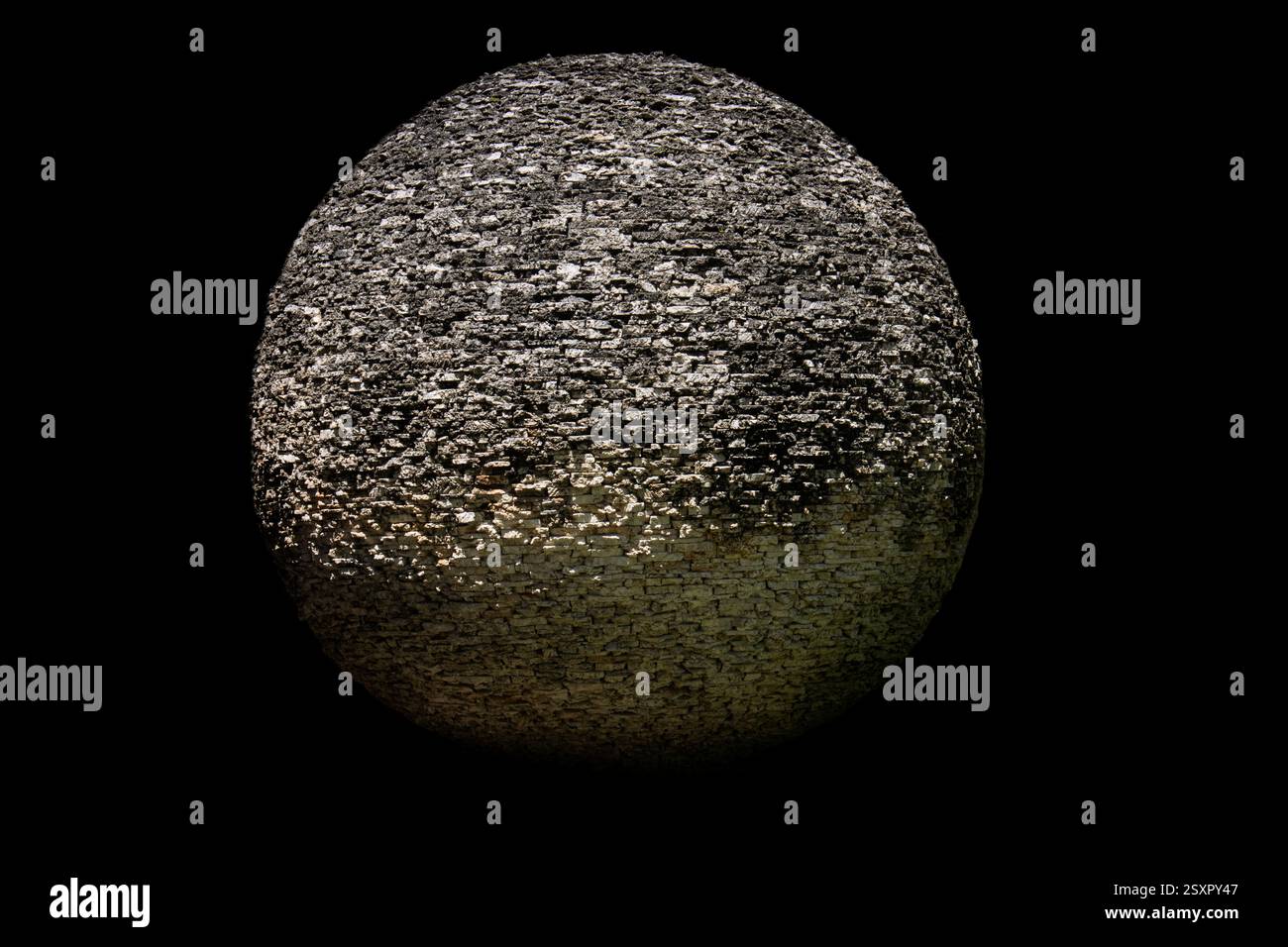 Ancient Craft Meets Modern Art: A Massive Stone Sculpture Stock Photo ...