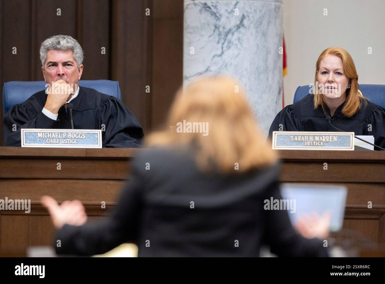 FILE - Georgia Supreme Court Chief Justice Michael Boggs and Justice ...