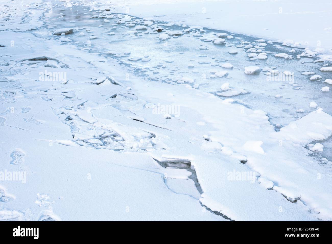 Fine snow texture, winter background Stock Photo