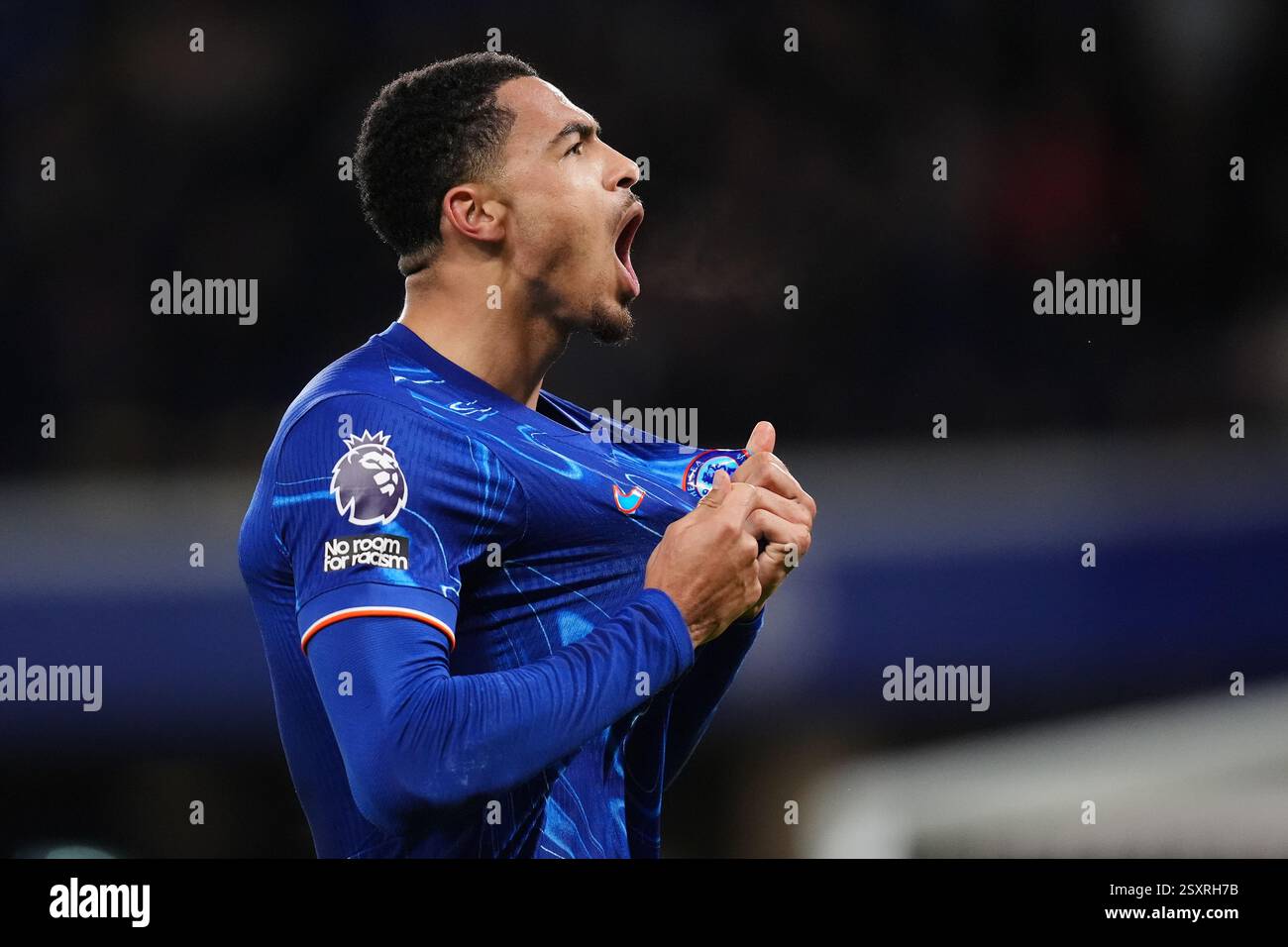 Chelsea's Levi Colwill celebrates scoring their side's third goal of ...