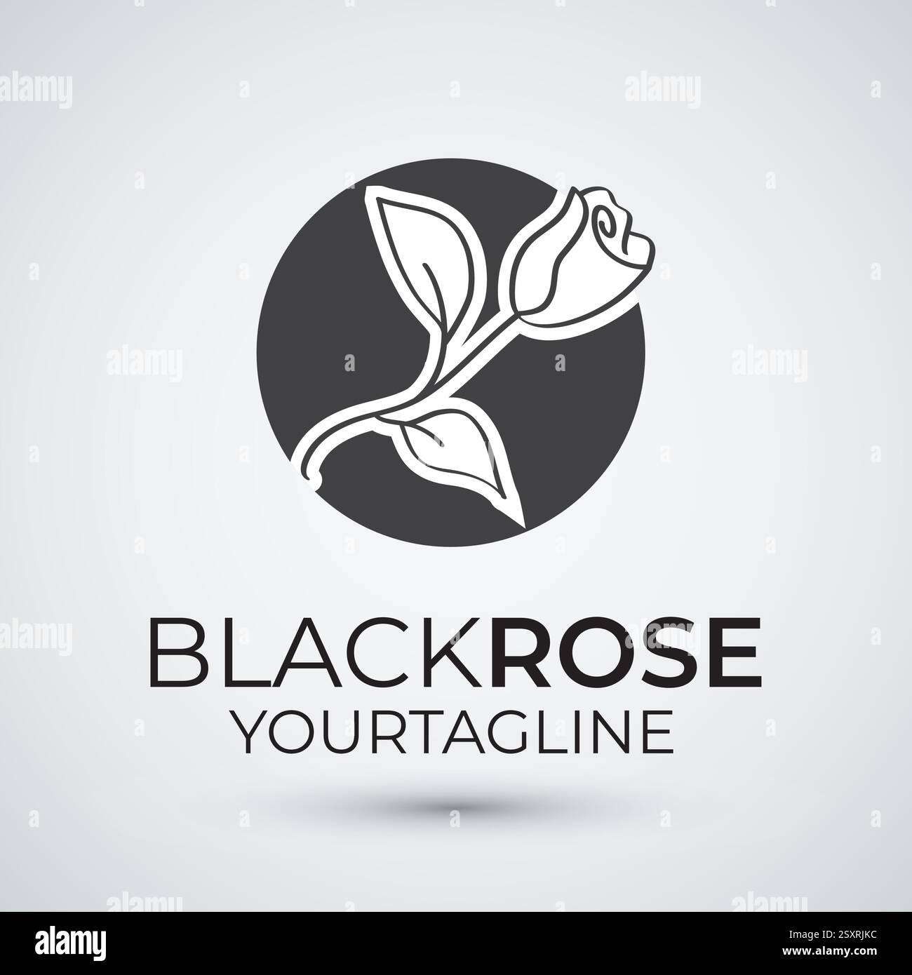 Black rose beauty logo design Stock Vector