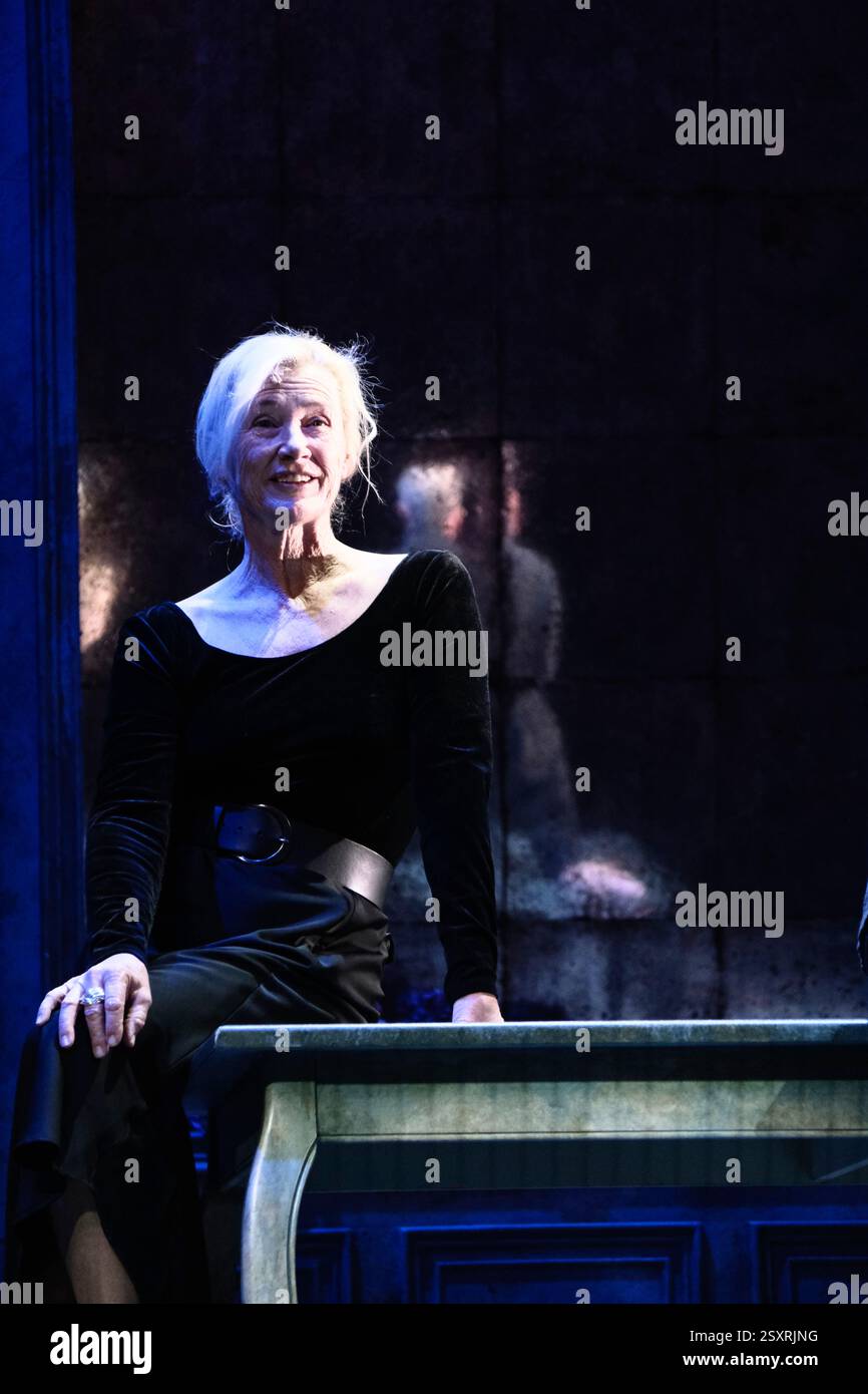 Infanta Isabel Theatre, Madrid, Spain. 25th Feb, 2025.  Presentation of the play 'La Musica', based on a text by Marguerite Duras. Ana Duato, actress. Credit: EnriquePSans/Alamy Live News Stock Photo