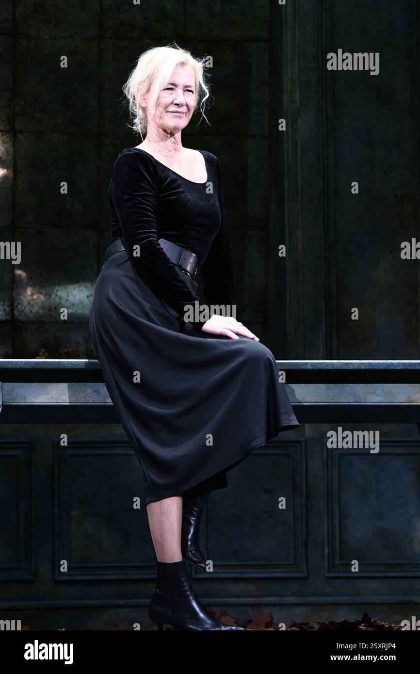Infanta Isabel Theatre, Madrid, Spain. 25th Feb, 2025.  Presentation of the play 'La Musica', based on a text by Marguerite Duras. Ana Duato, actress. Credit: EnriquePSans/Alamy Live News Stock Photo