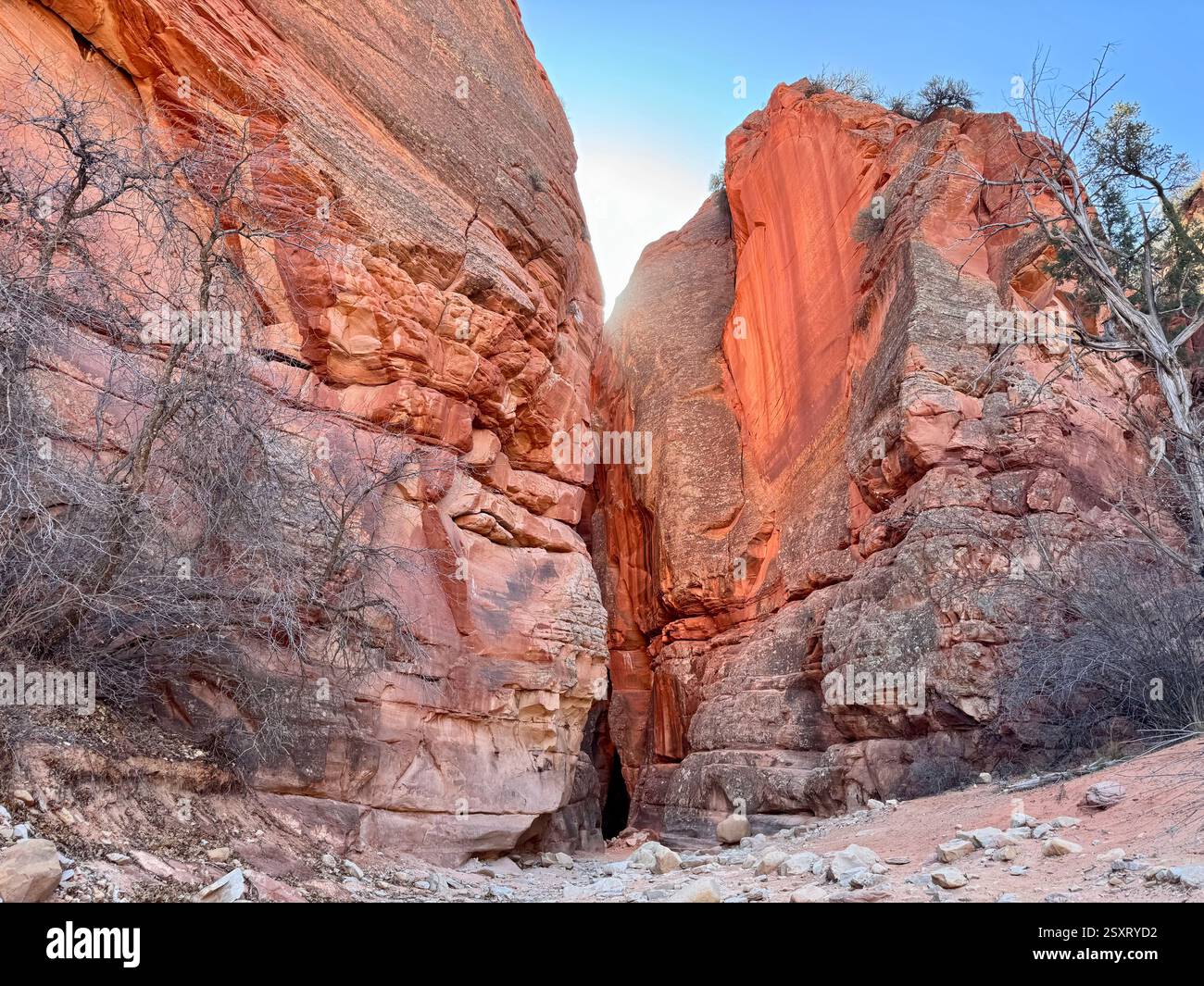 Red rock Slot Canyon - Smartphone Captured Stock Image