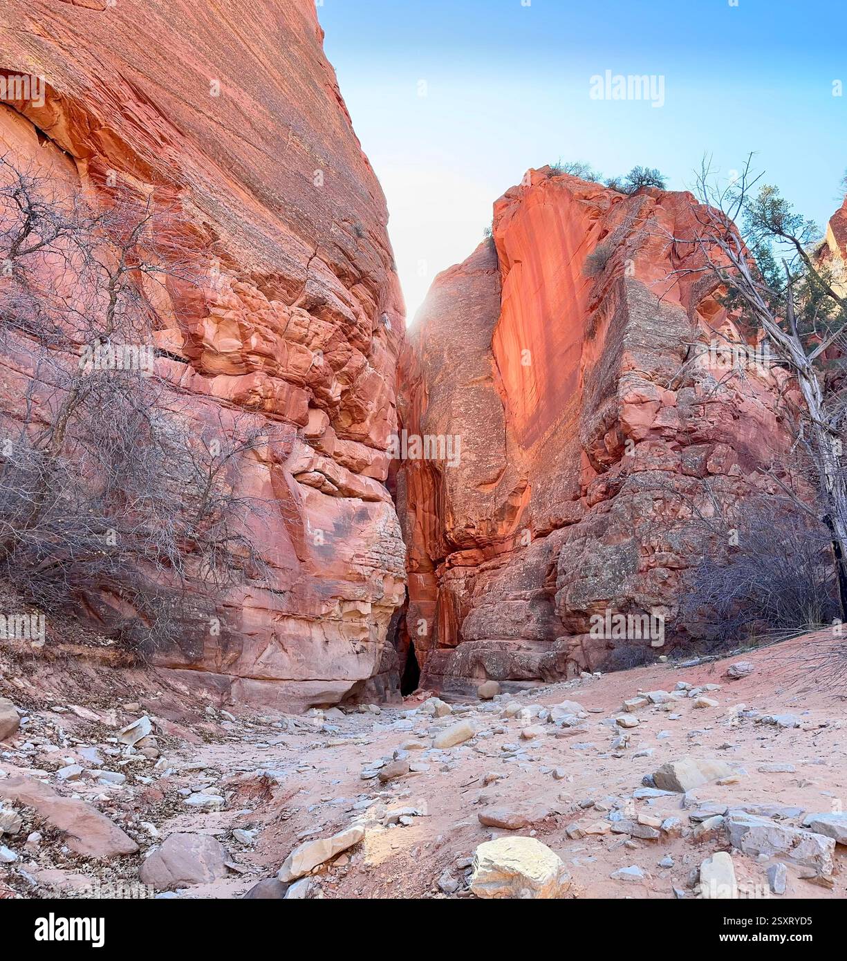 Red rock Slot Canyon - Smartphone Captured Stock Image