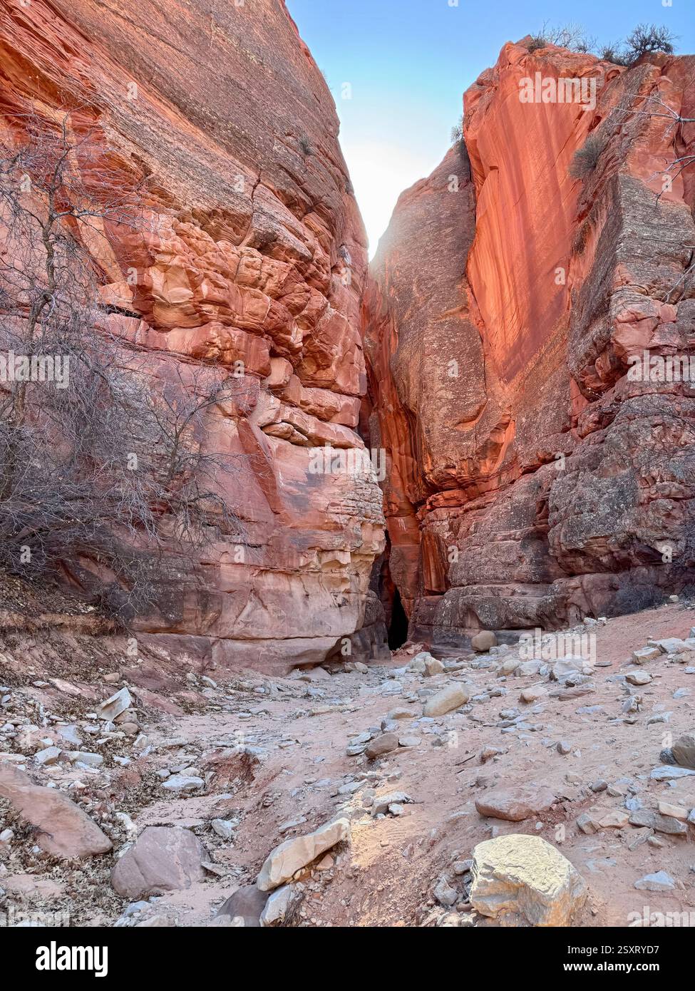 Red rock Slot Canyon - Smartphone Captured Stock Image