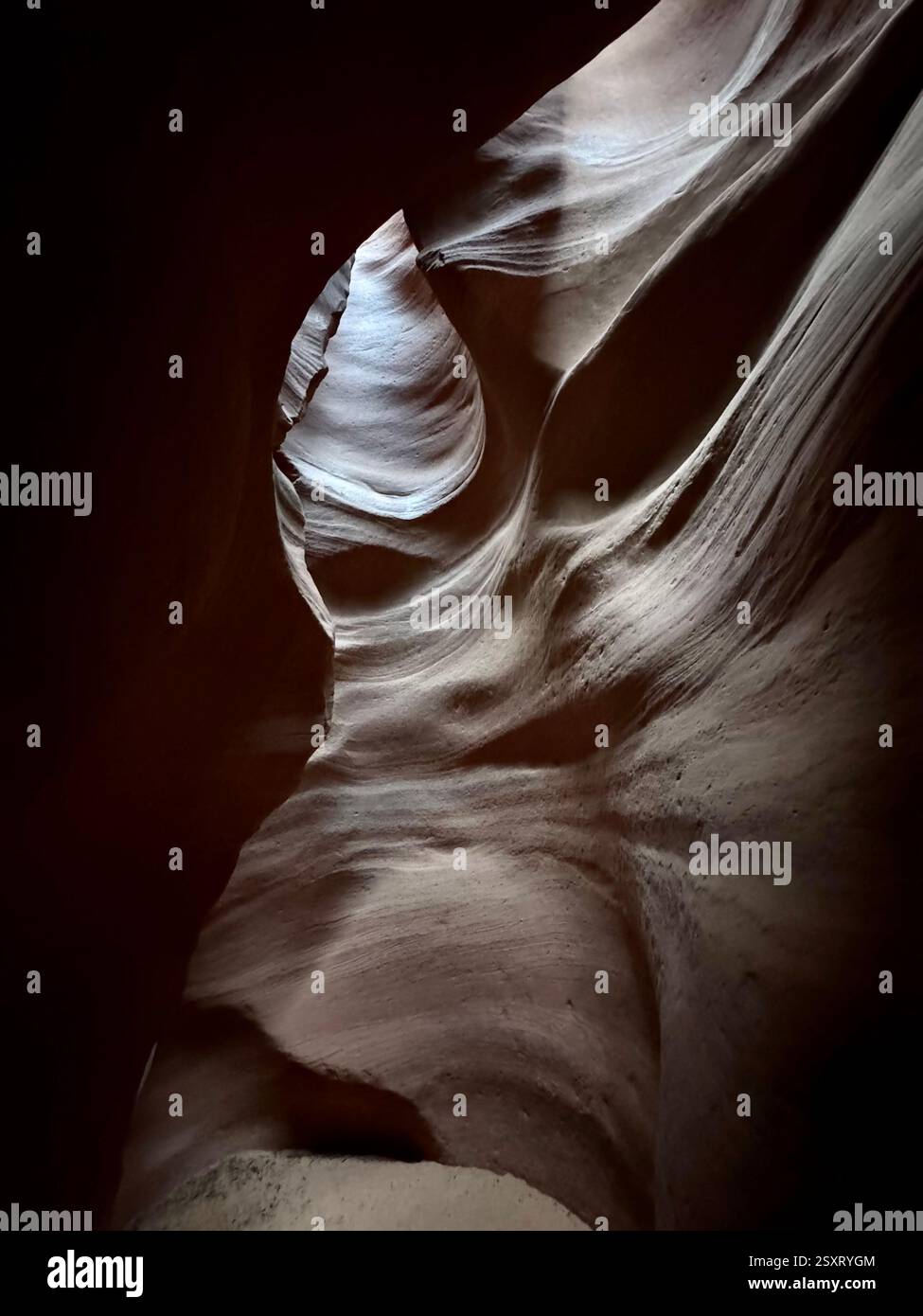 Light through Rock - Smartphone Captured Stock Image