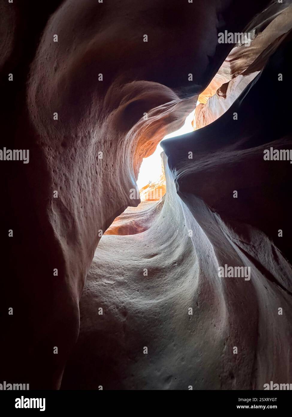 Light through Rock - Smartphone Captured Stock Image