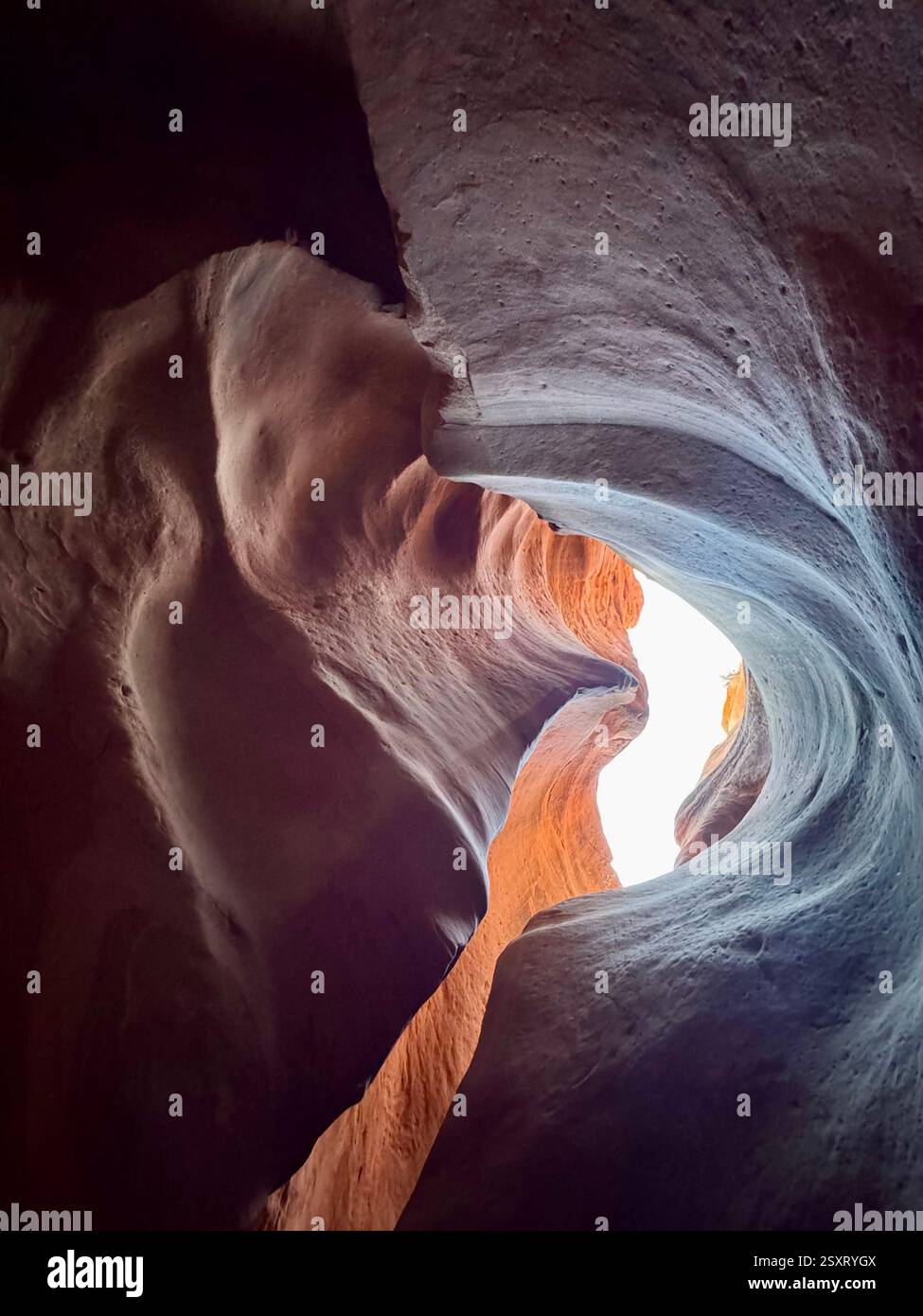 Light through Rock - Smartphone Captured Stock Image