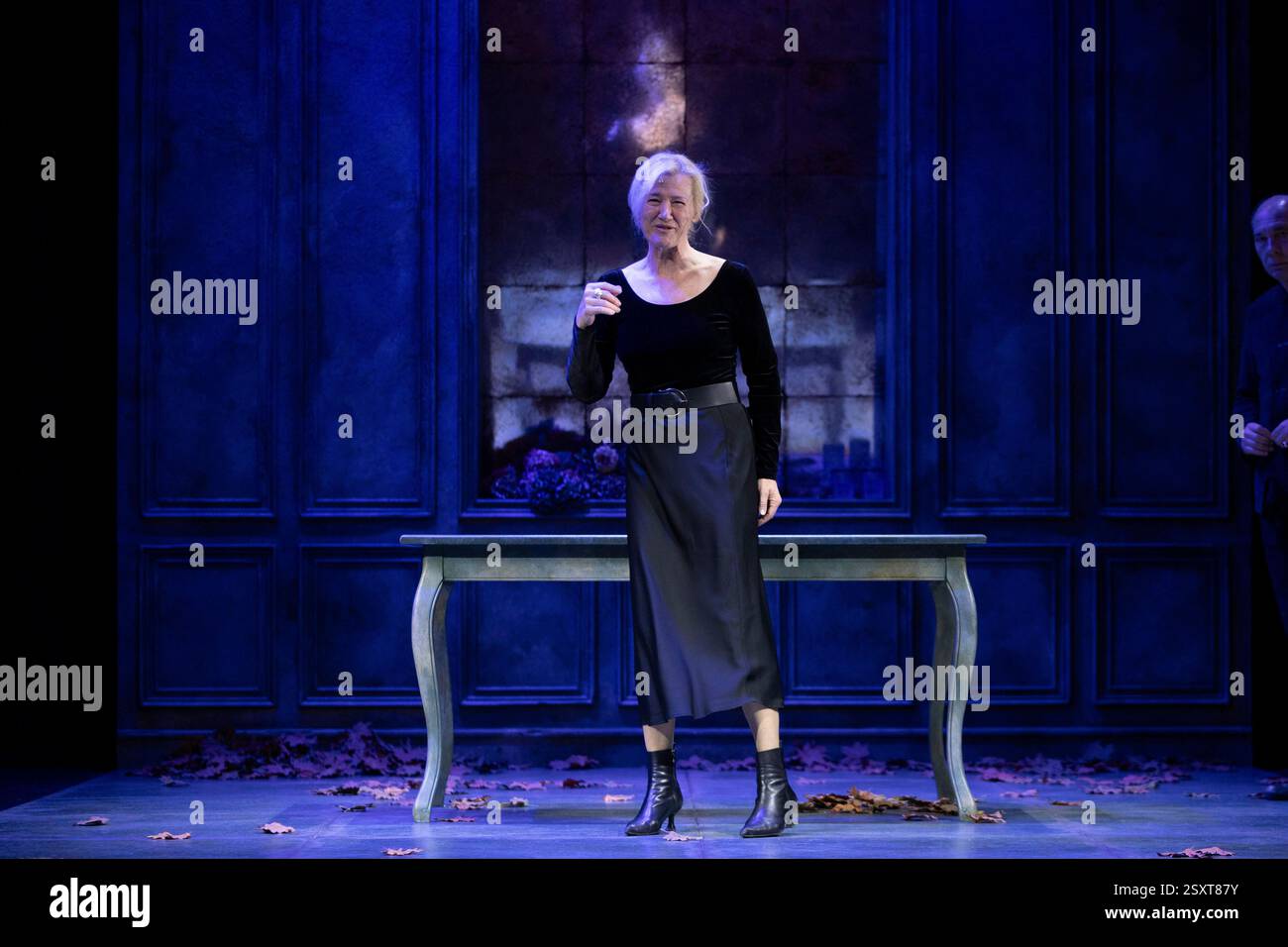 Ana Duato performs on stage during the theatre play of 'La Musica' at Teatro Infanta Isabel on February 25, 2025 in Madrid, Spain. Stock Photo