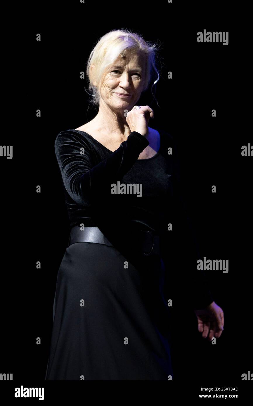 Ana Duato performs on stage during the theatre play of 'La Musica' at Teatro Infanta Isabel on February 25, 2025 in Madrid, Spain. Stock Photo