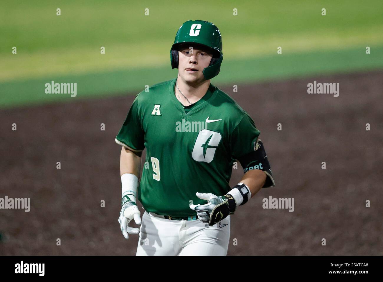 Charlotte catcher Logan Poteet rounds the bases after hitting a grand ...