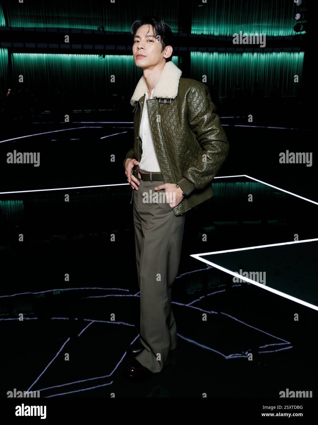 Austin Lin attends GUCCI Autumn-Winter 2025 runway during Milan Fashion ...