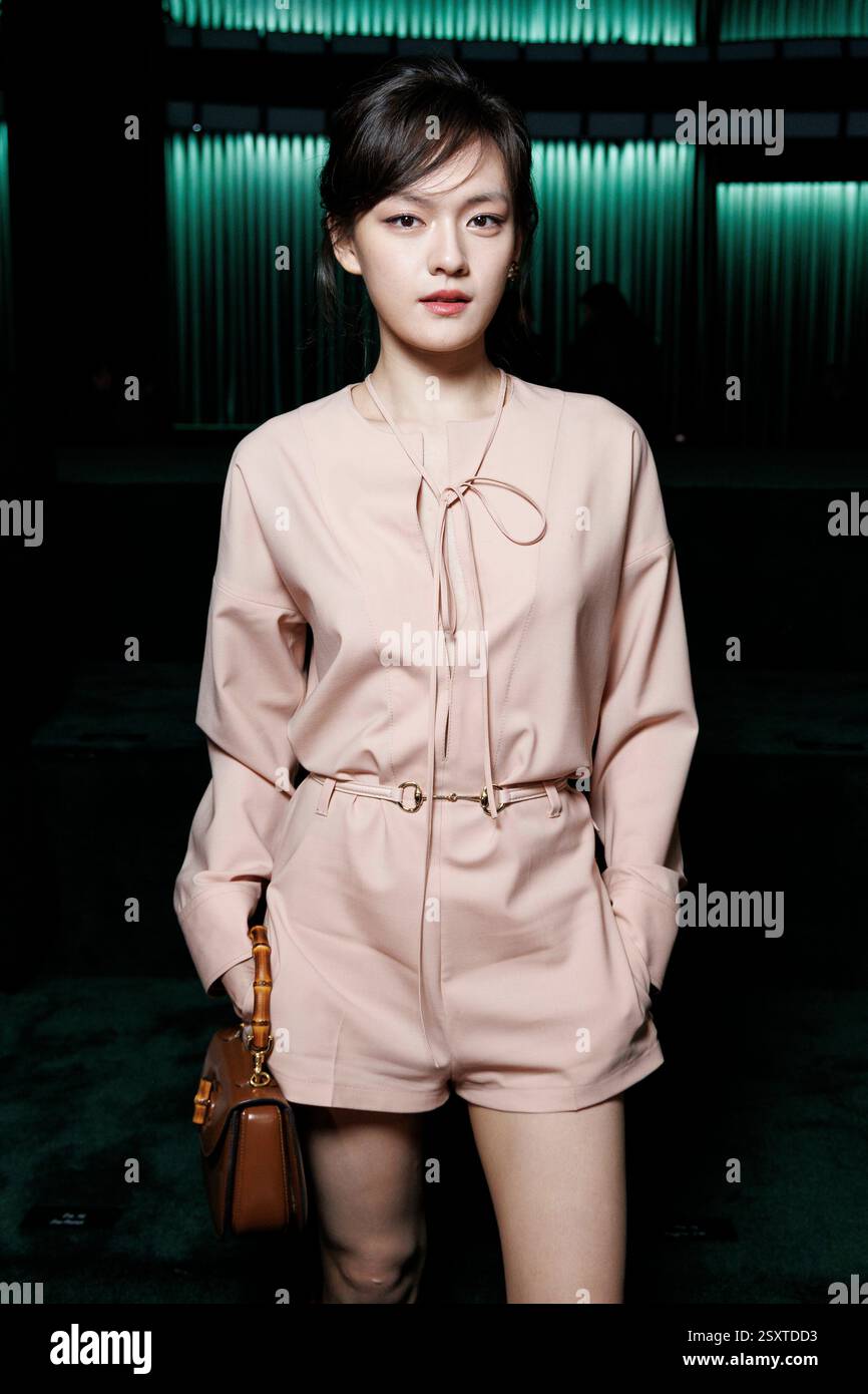 Wen Qi attends GUCCI Autumn-Winter 2025 runway during Milan Fashion ...