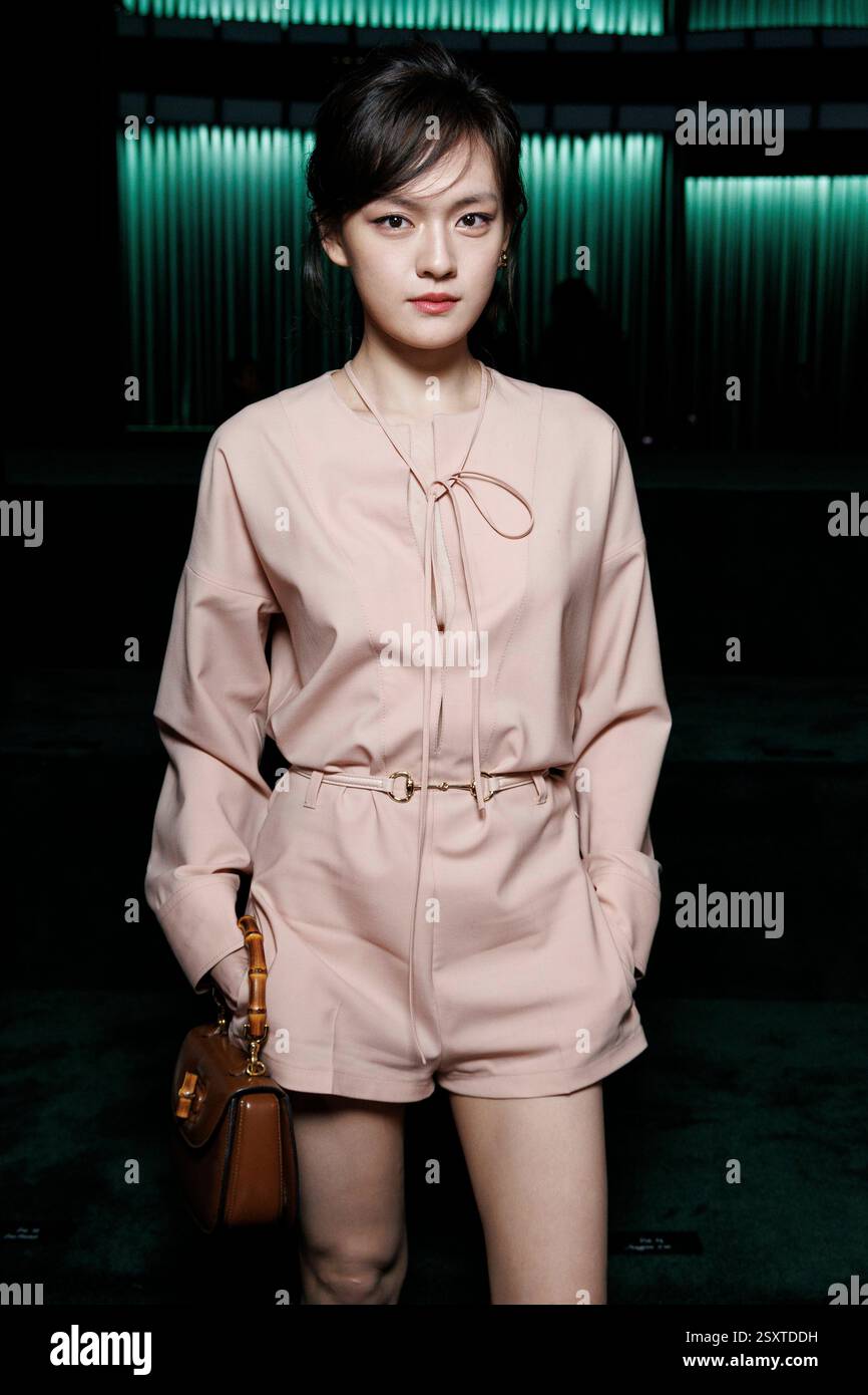 Wen Qi attends GUCCI Autumn-Winter 2025 runway during Milan Fashion ...
