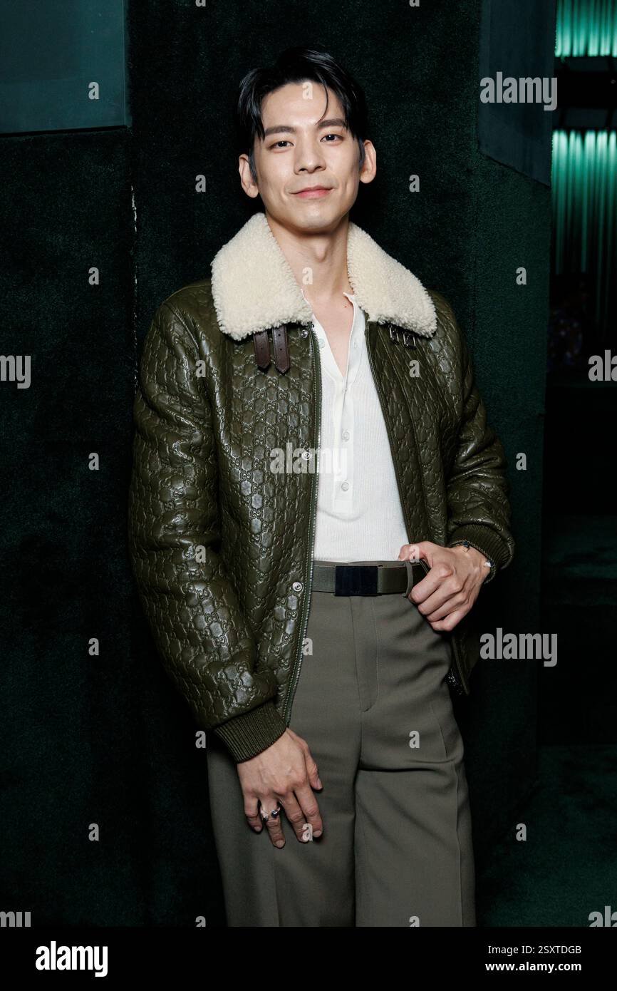 Milan Italien 25th Feb 2025 Austin Lin Attends GUCCI Autumn Winter Milan Italien 25th Feb 2025 Austin Lin Attends Gucci Autumn Winter 2025 Runway During Milan Fashion Week On February 2025 Milan Italy 25022025 Credit Dpaalamy Live News 2SXTDGB 