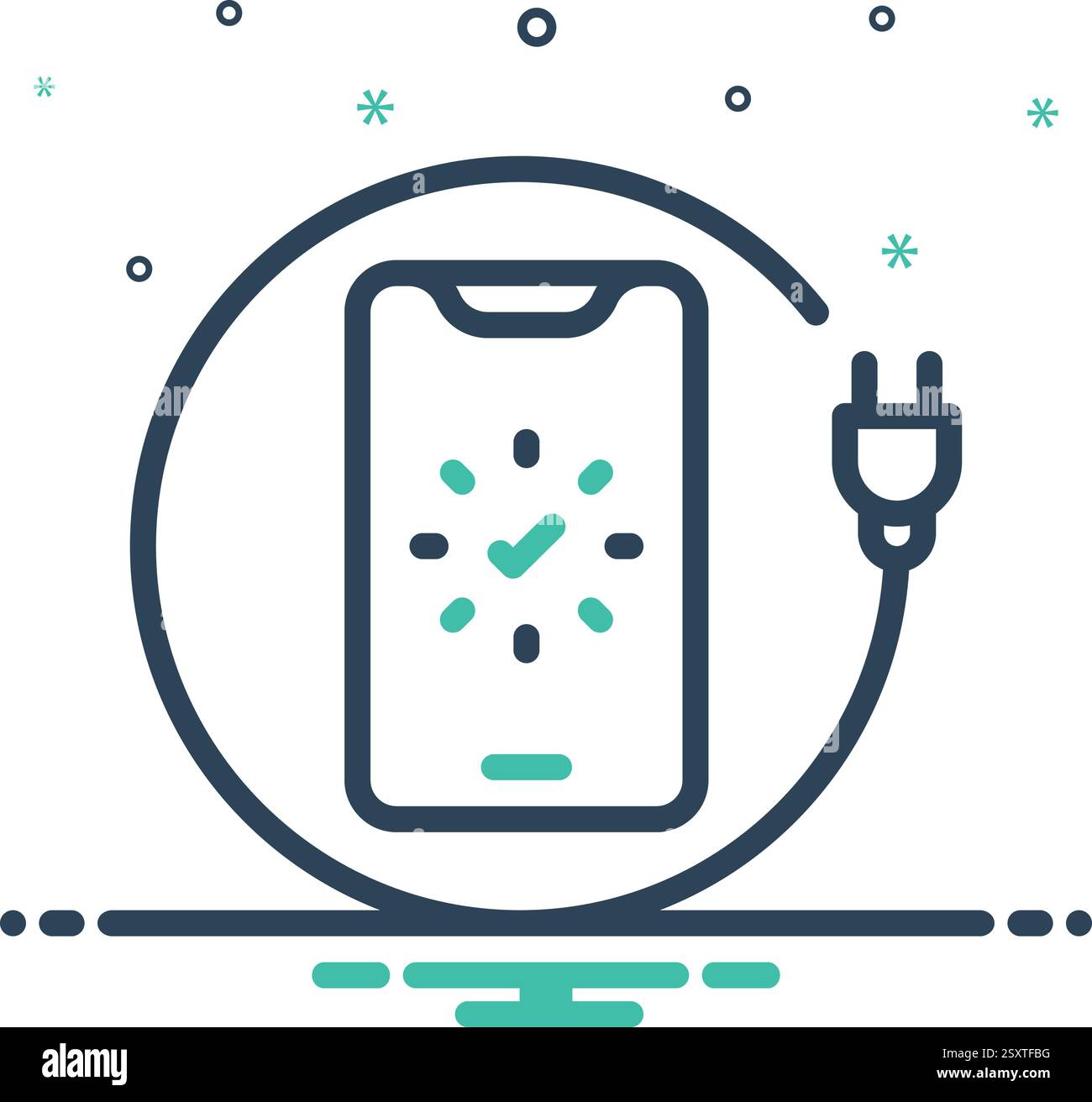 Charged phone Stock Vector Images - Alamy