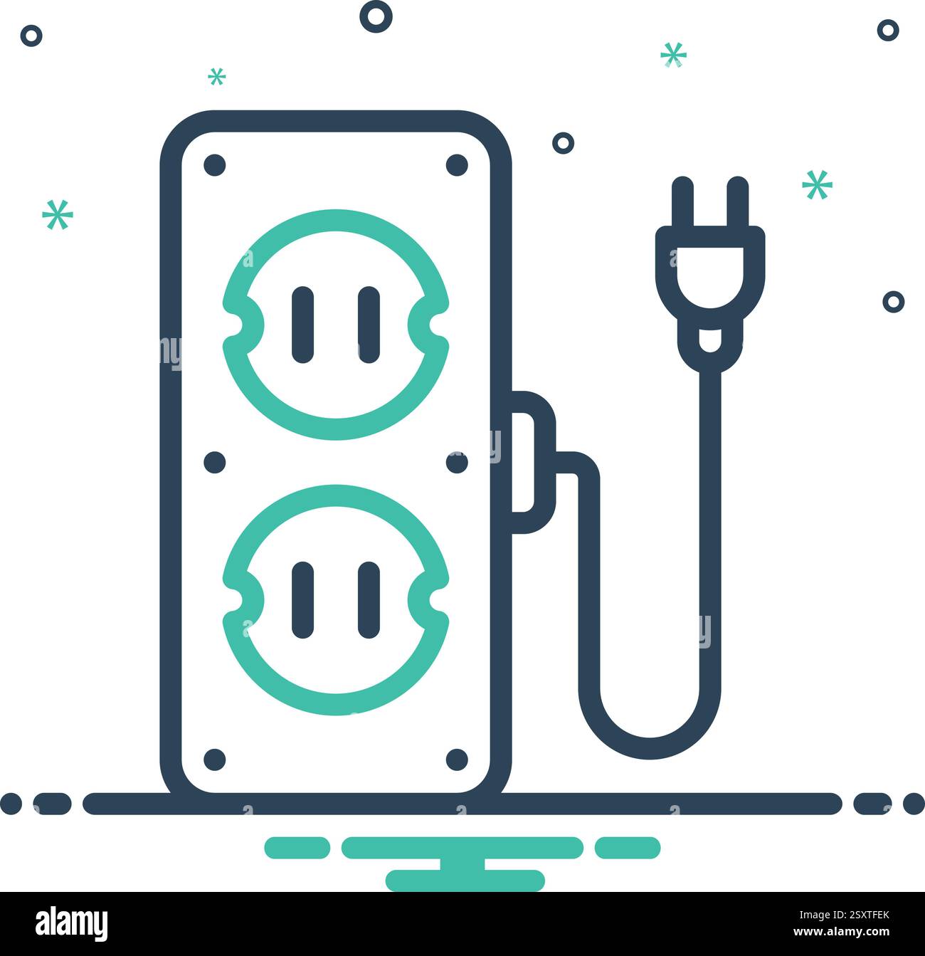 Icon for socket, extension board Stock Vector