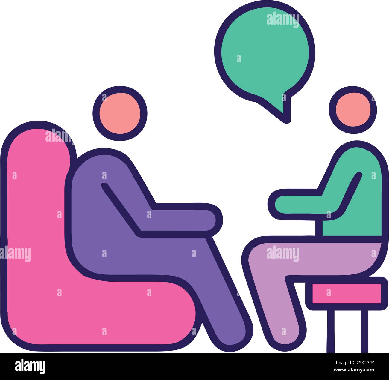Mental Health Therapy Session Icon Stock Vector Image & Art - Alamy