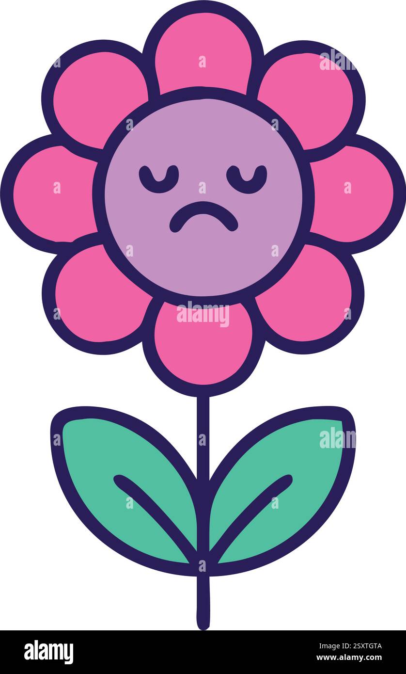 Mental Health Sad Flower Concept Icon Stock Vector Image & Art - Alamy