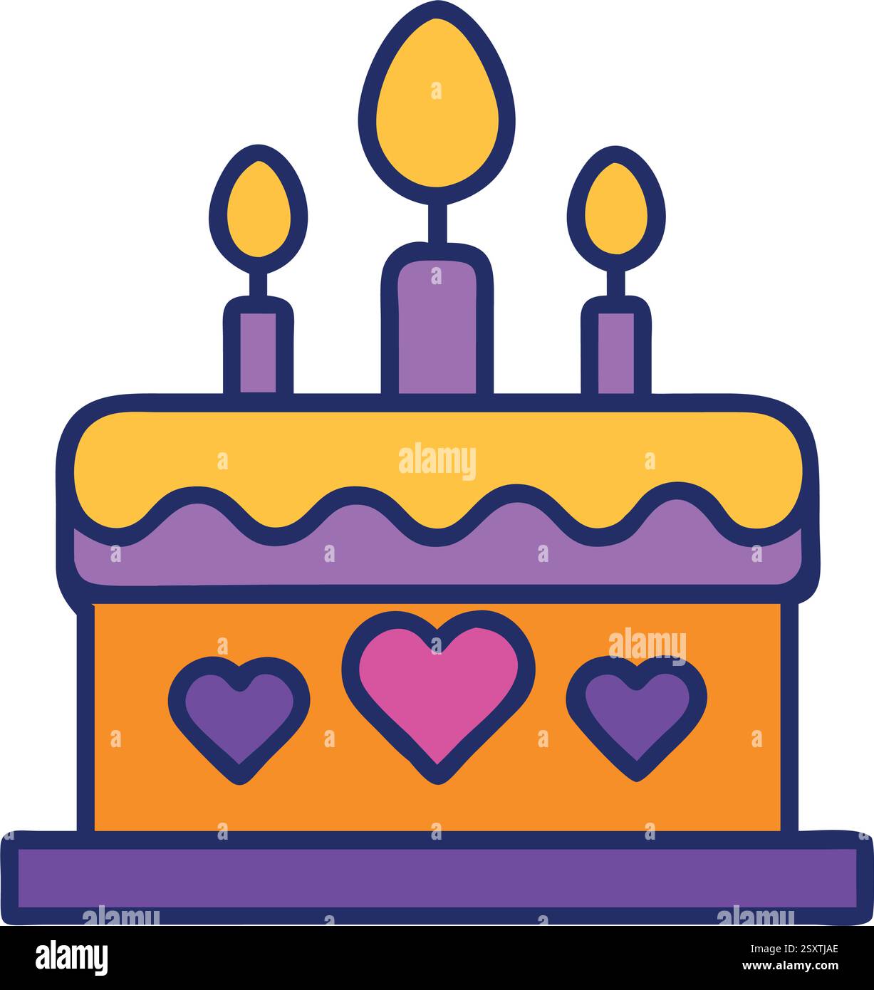 Anniversary Birthday Cake Celebration Icon Stock Vector Image & Art - Alamy
