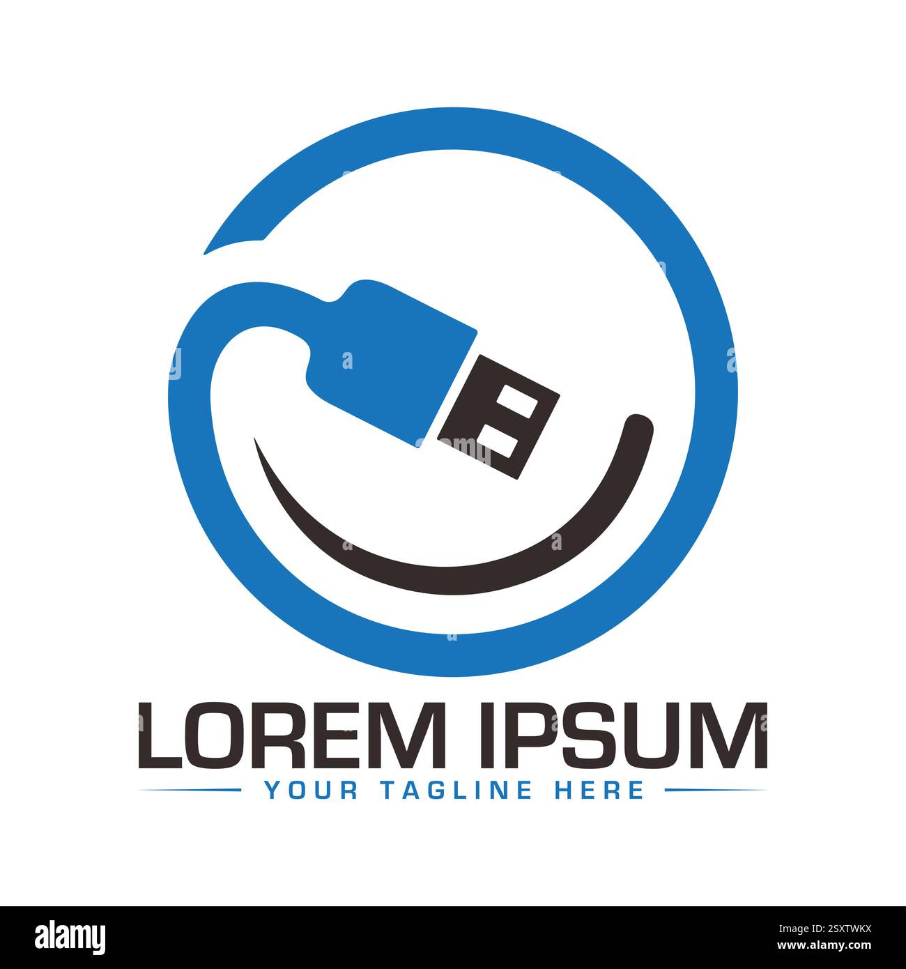 Tech Logo Design Vector, Cable Logo Design Stock Vector Image & Art - Alamy