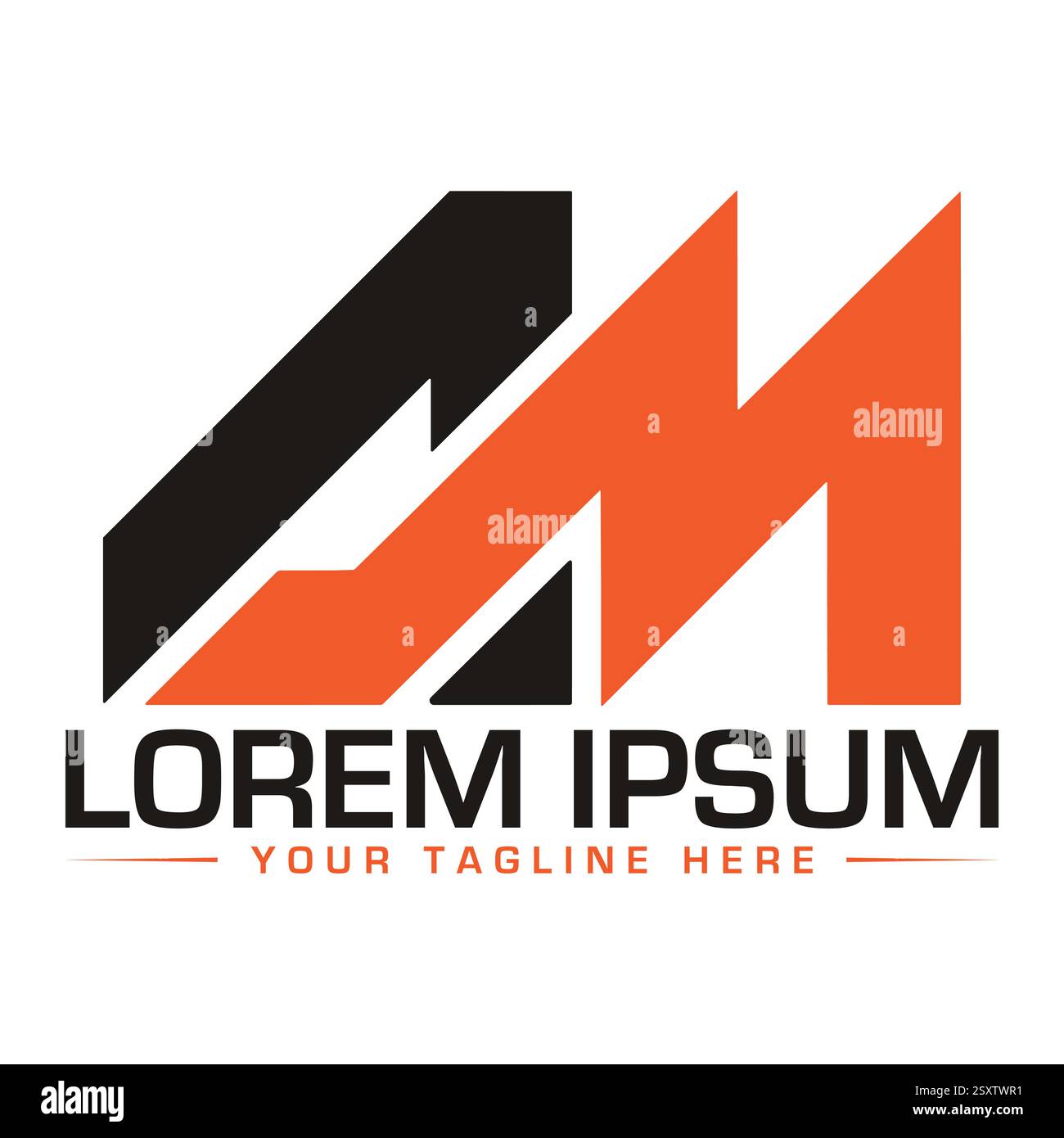 AM Letter Logo Design Stock Vector