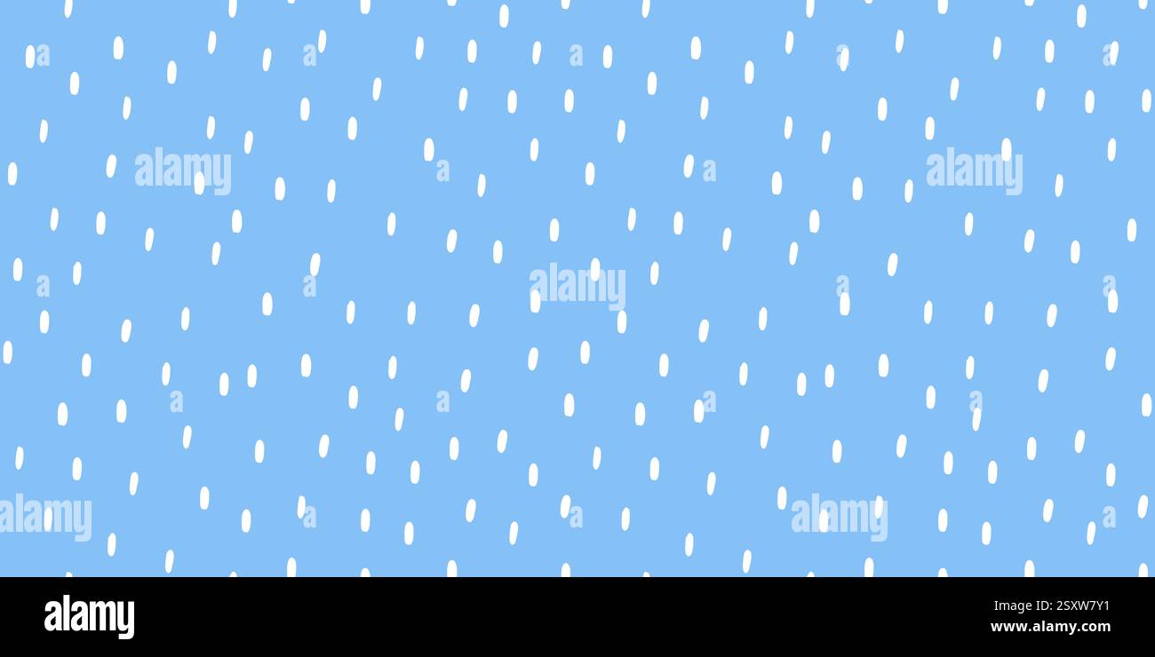 Simple rain pattern. White Water line and liquid drops. Small dash background. Rainy fall texture. Vector illustration Stock Vector