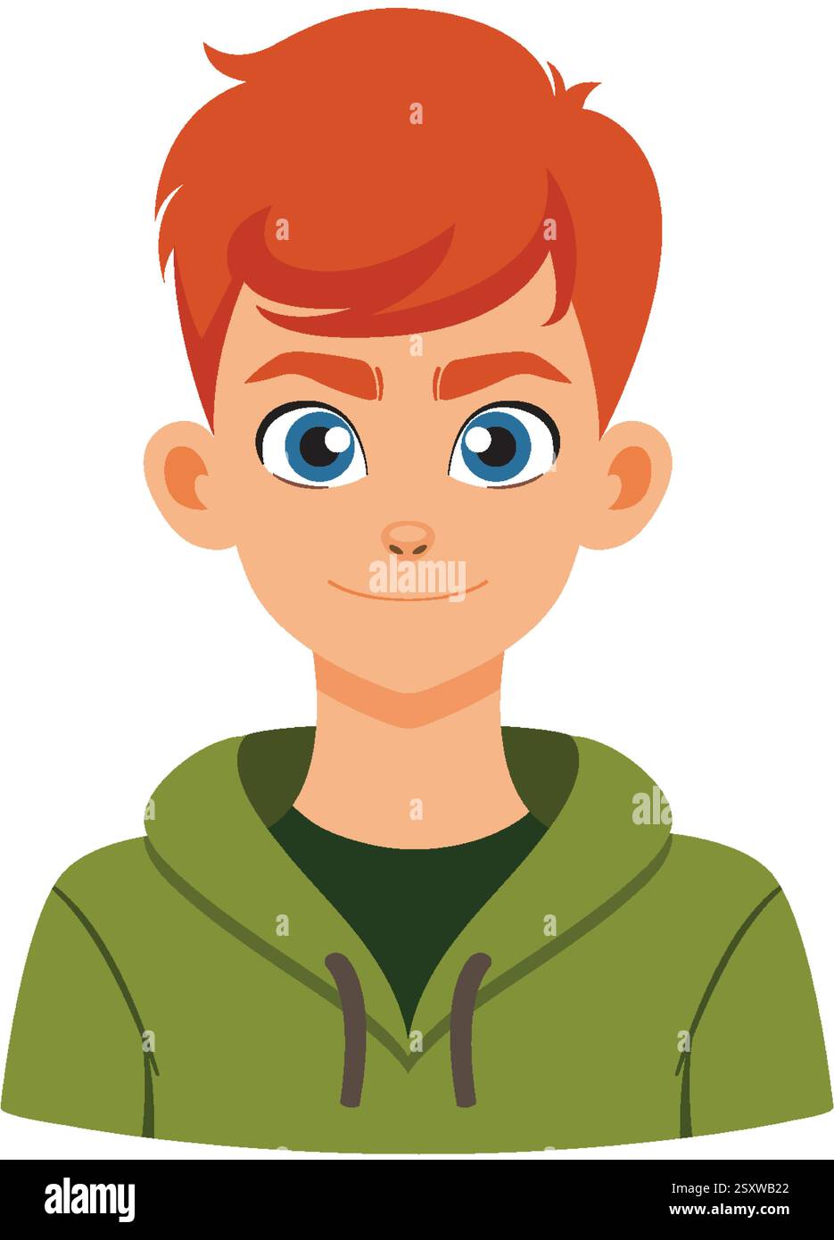 Illustration of a boy with red hair smiling Stock Vector Image & Art ...