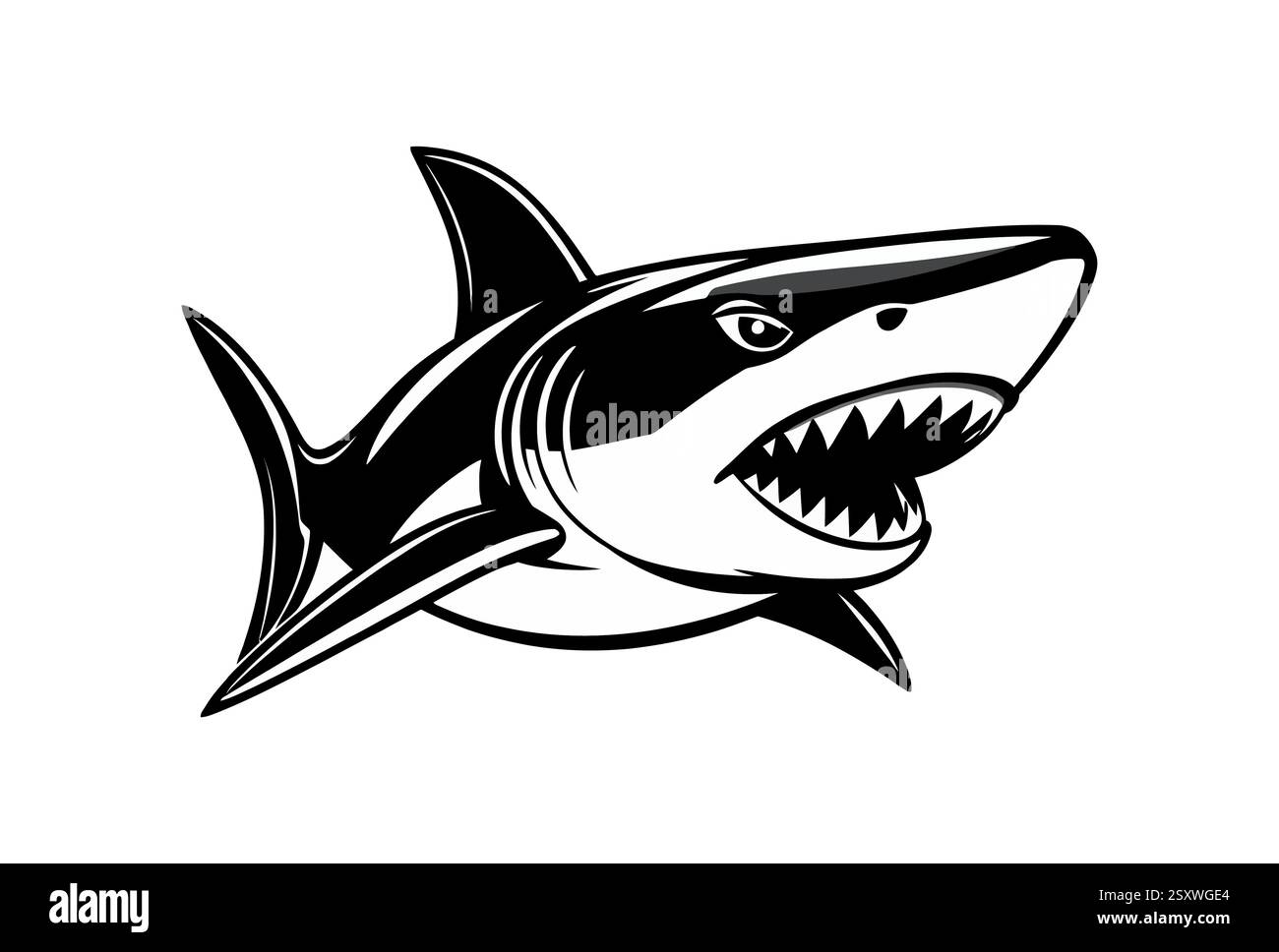 Sleek shark logo Stock Vector Images - Alamy