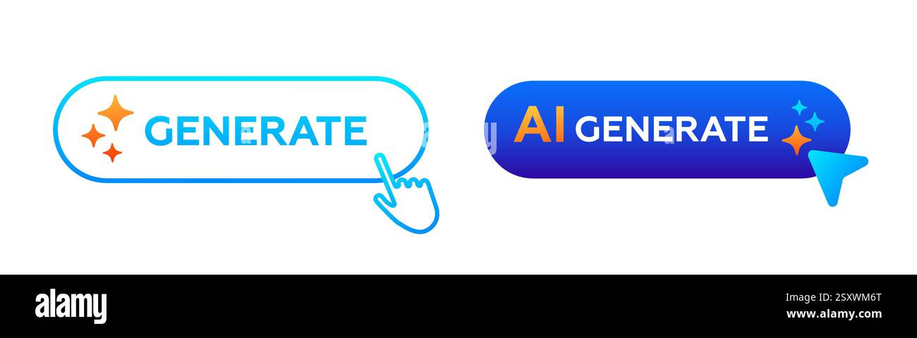 AI logo with gradient arrow, abstract design, and smart technology focus. Stock Vector