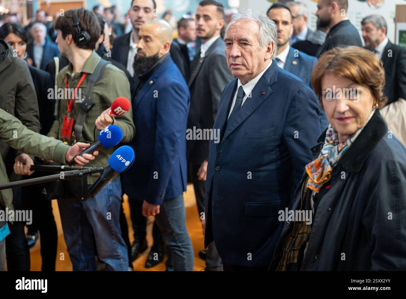 French Prime Minister Francois Bayrou and French Minister of Agriculture, Food Sovereignty Annie