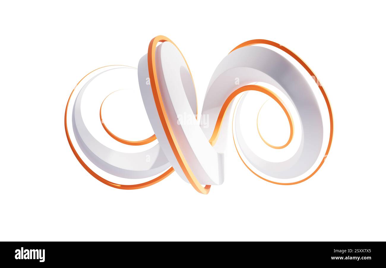 Abstract flowing curve lines, 3d rendering. 3D illustration Stock Photo ...