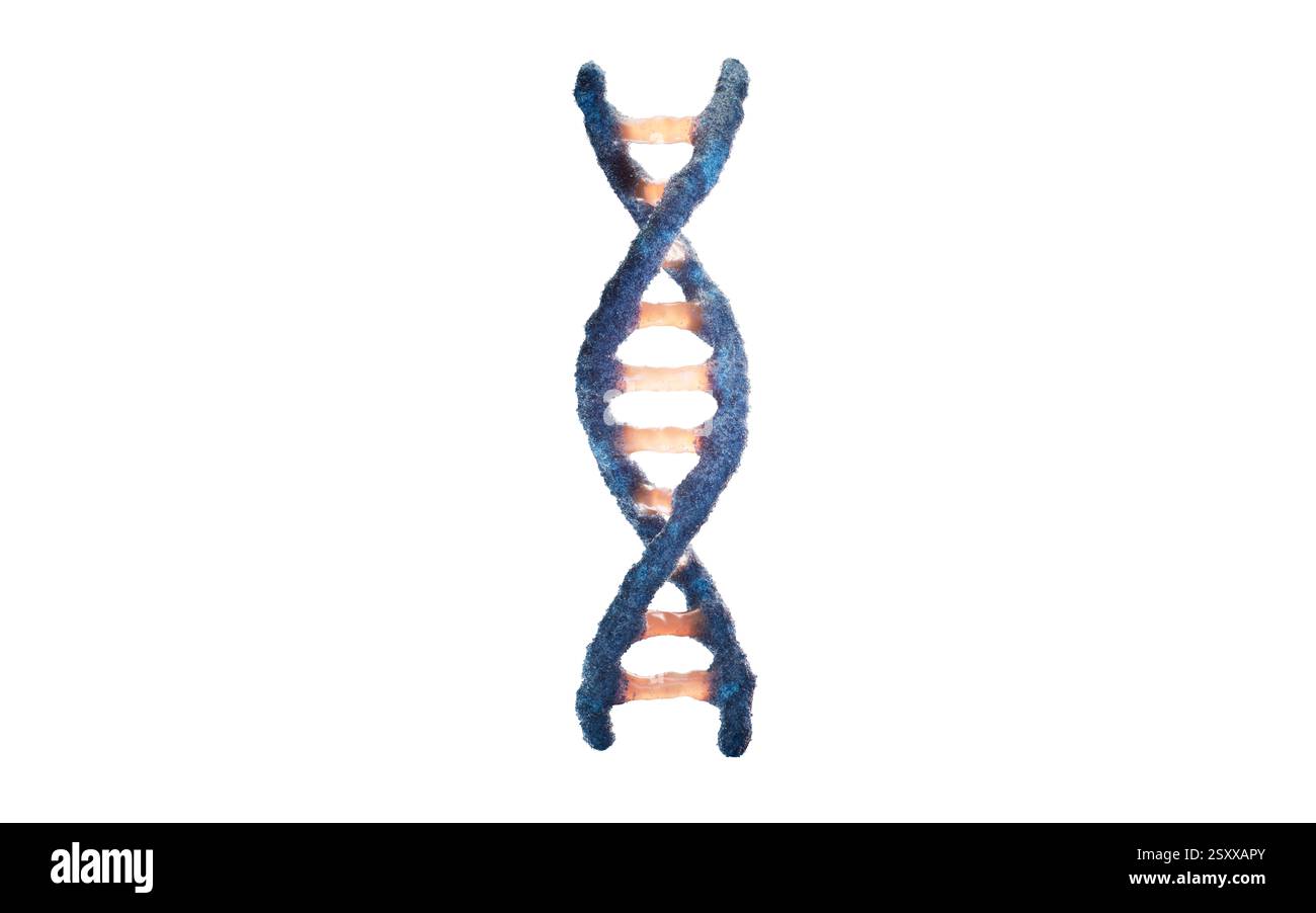 Biological DNA structure with bioengineering concept, 3d rendering. 3D ...