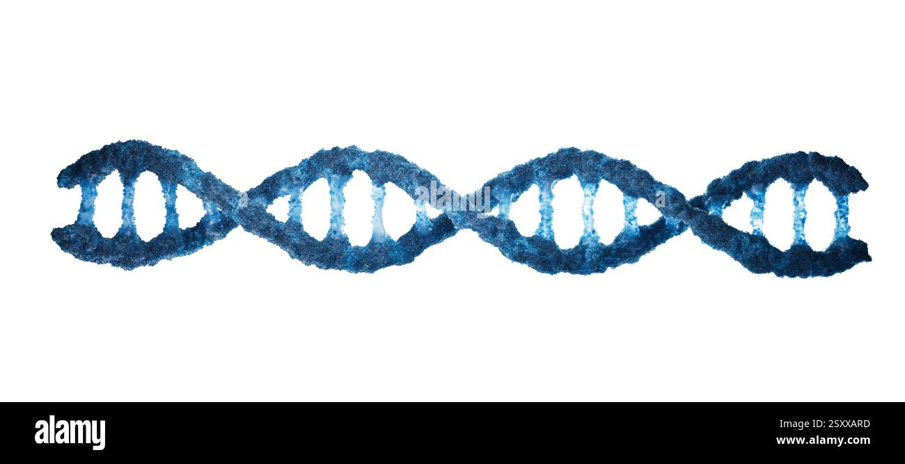 Biological DNA structure with bioengineering concept, 3d rendering. 3D ...