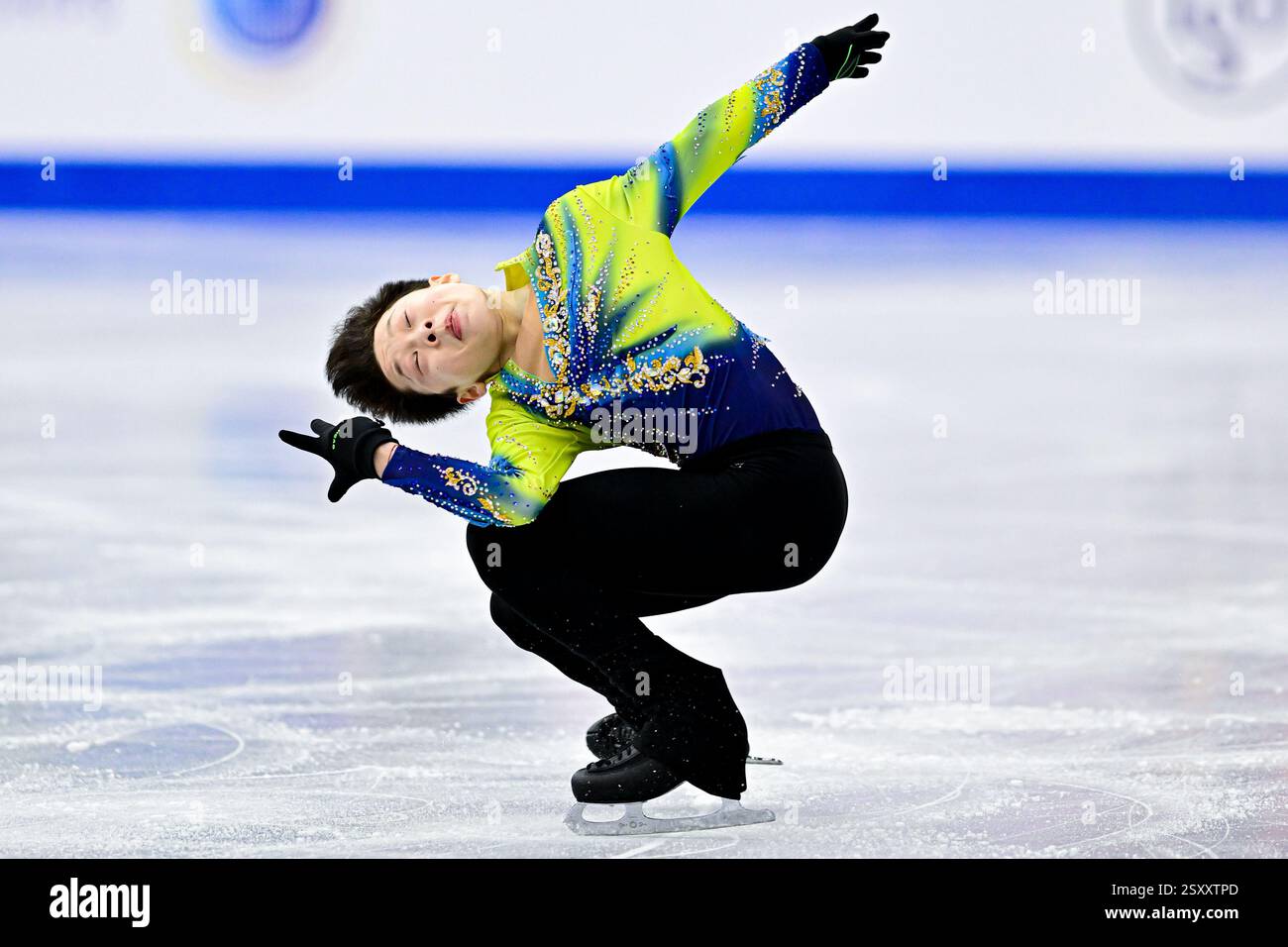 Jiarui LI (HKG), during Junior Men Short Program, at the ISU World ...