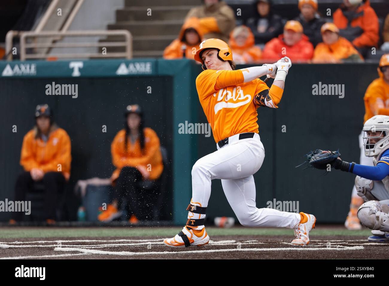 Tennessee Volunteers designated hitter Levi Clark (30) at bat against